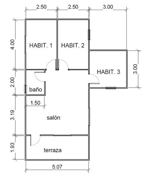 Plano 1 Casa de Madera Alberto