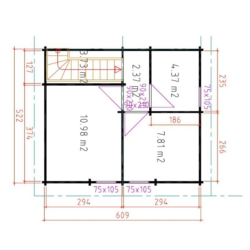 Plano 2 Casa de Madera Bolaños