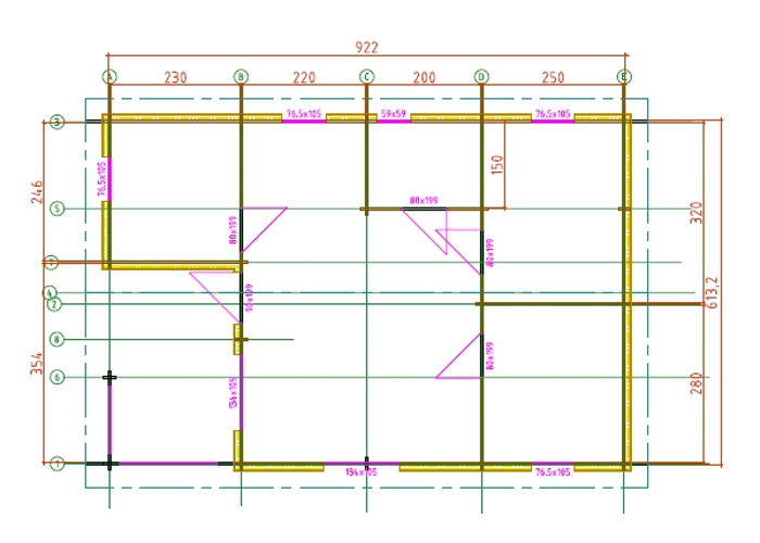Plano 1 Casa de Madera Bolaños I
