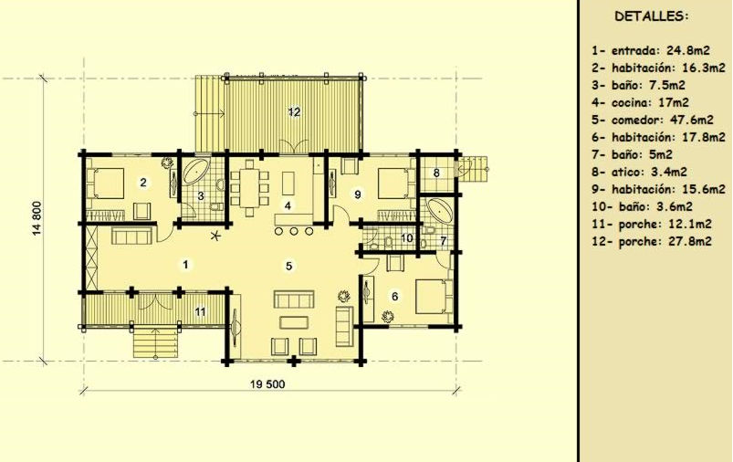 Plano 1 Casa de Madera Burgos