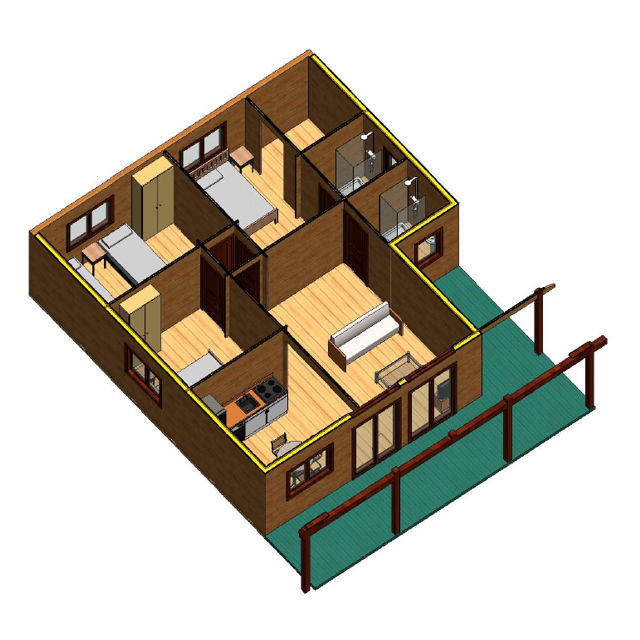 Plano 3 Casa de Madera Córdoba