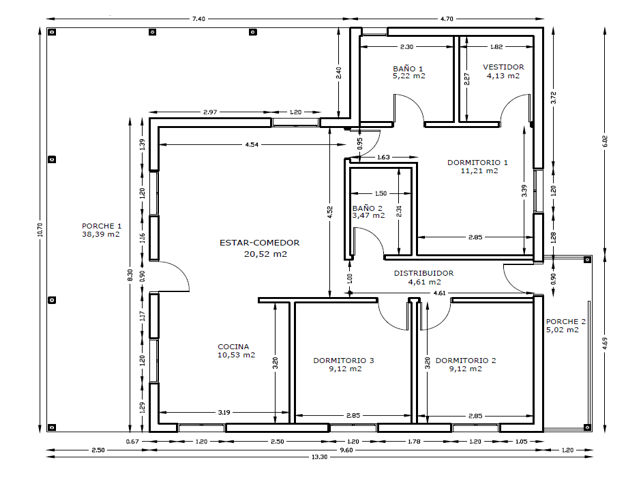 Plano 2 Casa de Madera Córdoba