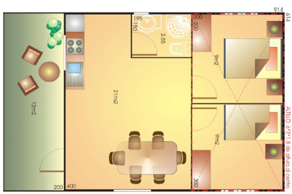Plano 1 Casa de Madera Europa