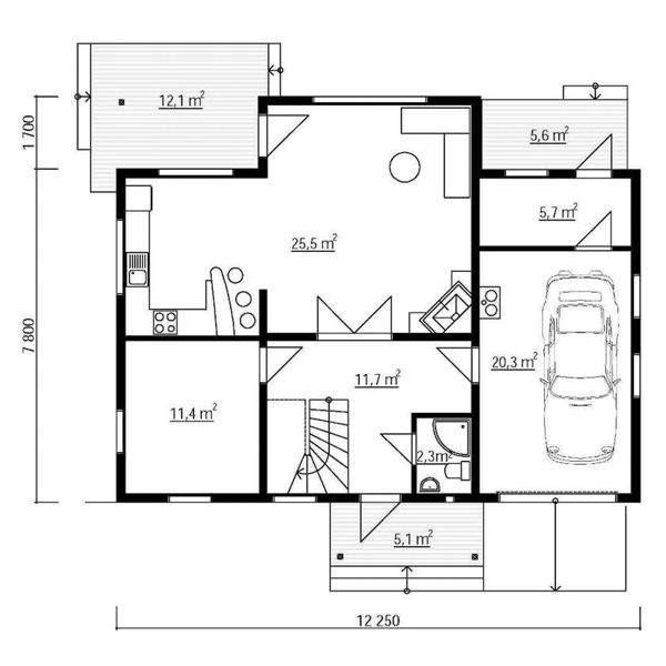 Plano 1 Casa de Madera Galicia