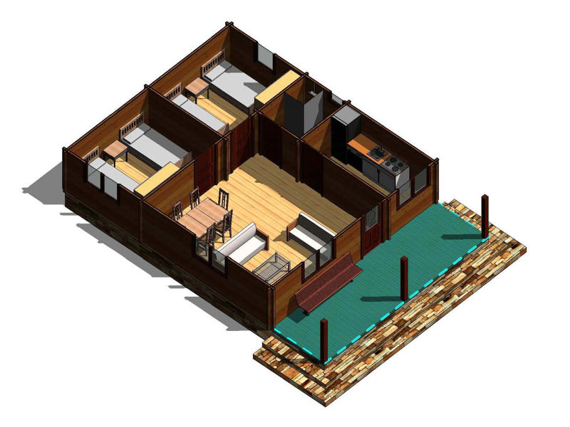 Plano 3 Casa de Madera Galicia