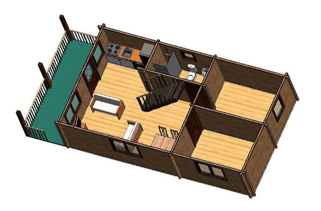 Plano 3 Casa de Madera Girona