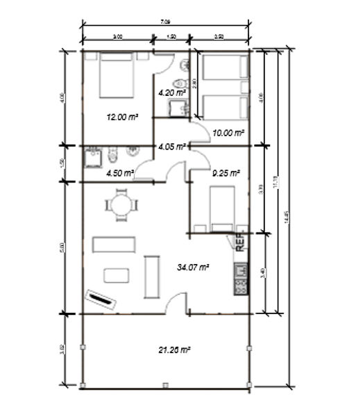 Plano 2 Casa de Madera Girona