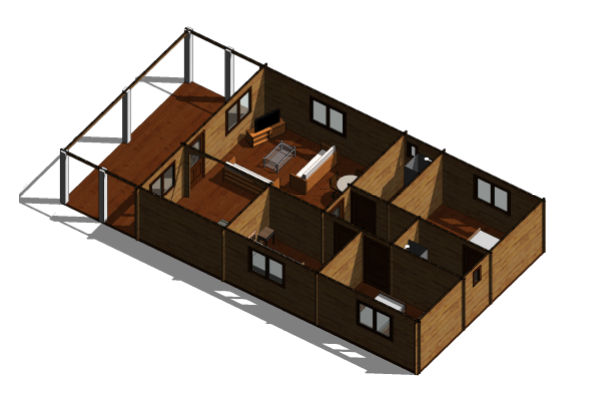 Plano 4 Casa de Madera Girona