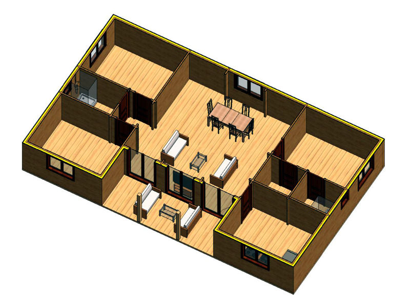 Plano 1 Casa de Madera Heidi