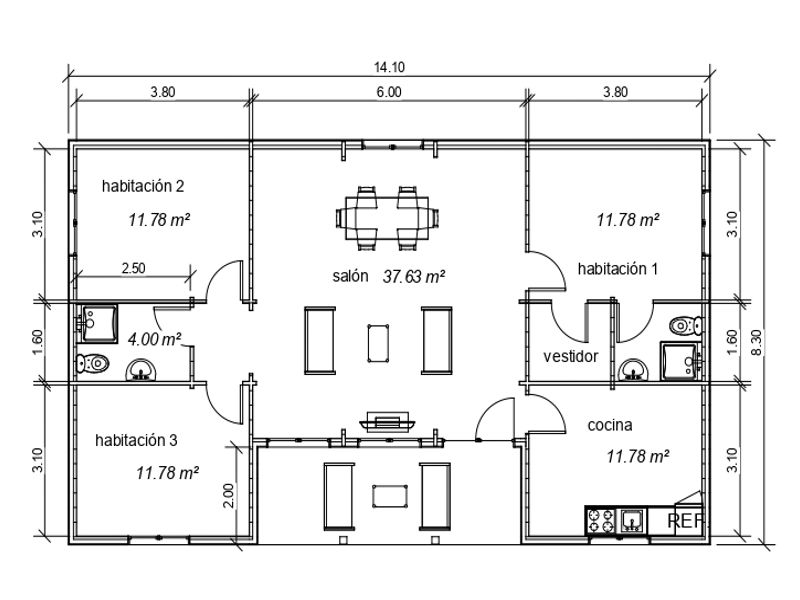 Plano 4 Casa de Madera Heidi
