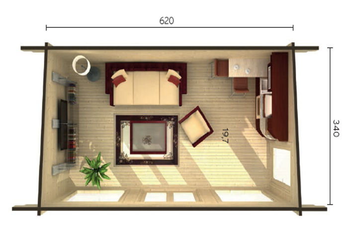 Plano 1 Casa de Madera Heidi