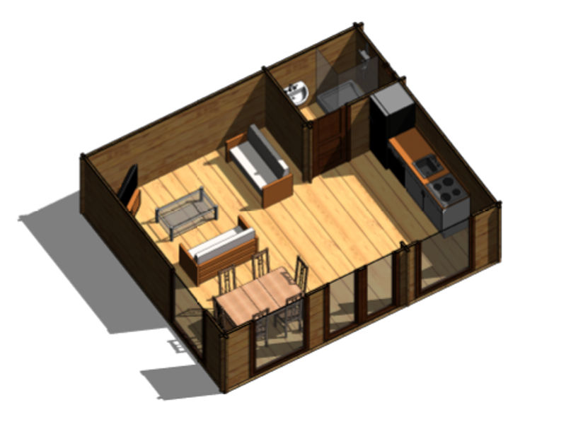 Plano 1 Casa de Madera Heidi