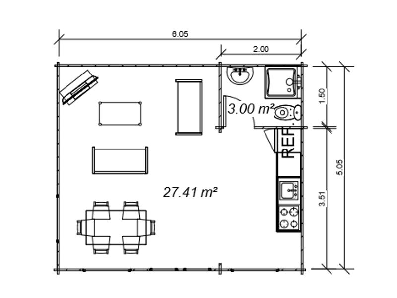 Plano 2 Casa de Madera Heidi