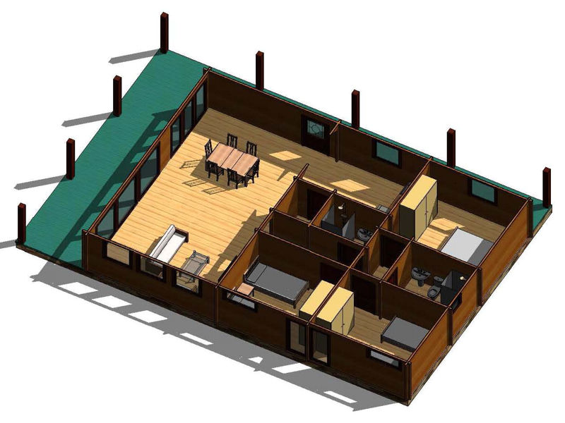 Plano 4 Casa de Madera Irrueta