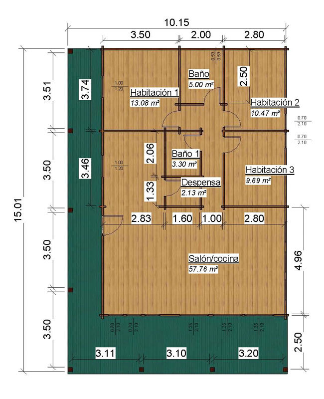 Plano 6 Casa de Madera Irrueta