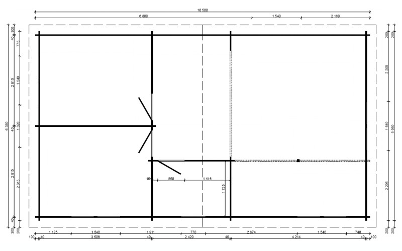 Plano 1 Casa de Madera Kristy