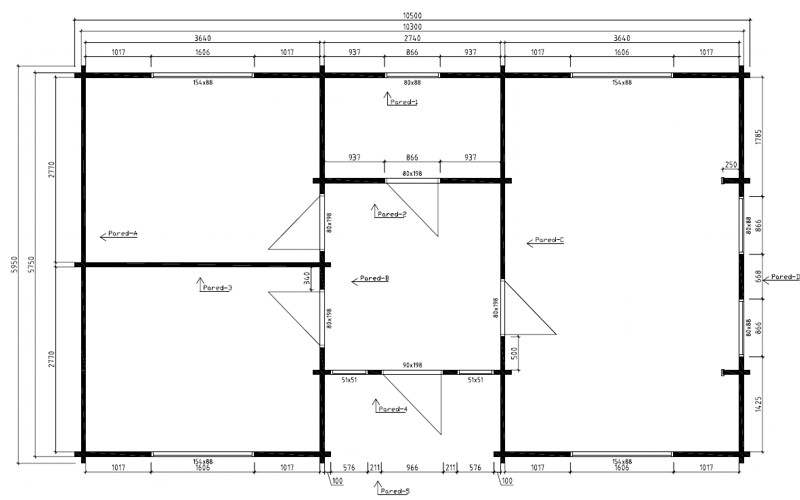 Plano 2 Casa de Madera Kristy