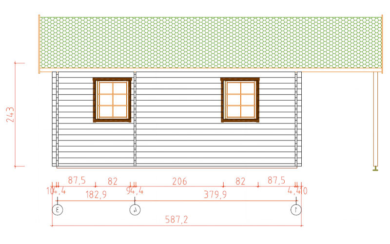 Plano 1 Casa de Madera Kristy I