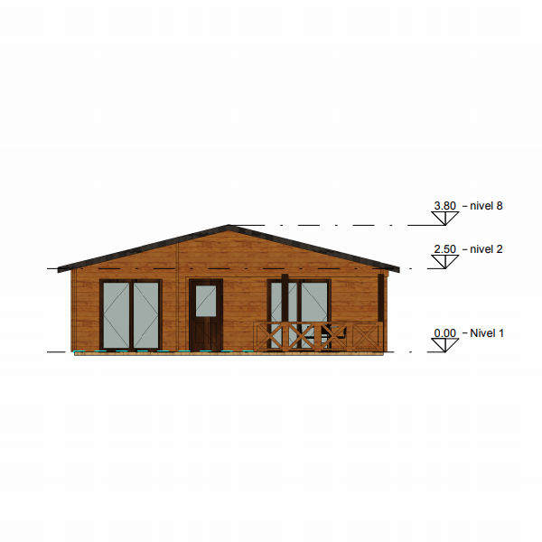 Plano 2 Casa de Madera Kristy 2020