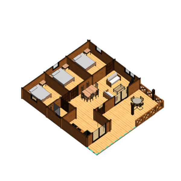 Plano 4 Casa de Madera Kristy 2020