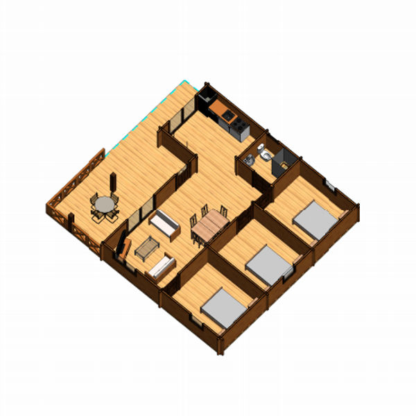 Plano 5 Casa de Madera Kristy 2020