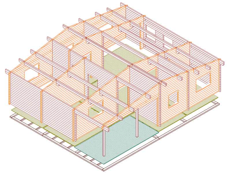 Plano 4 Casa de Madera Kristy III