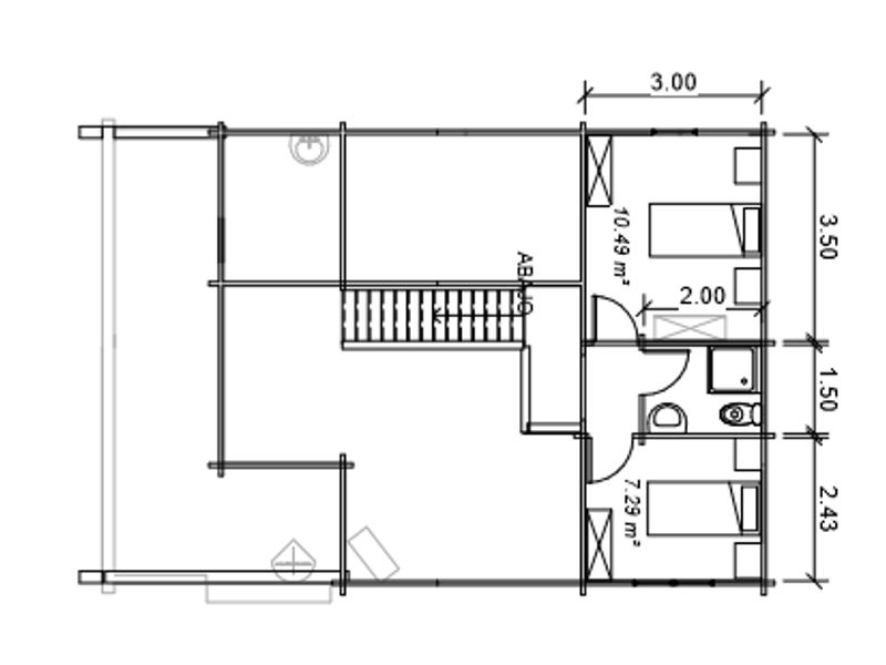 Plano 2 Casa de Madera Londres Fresno
