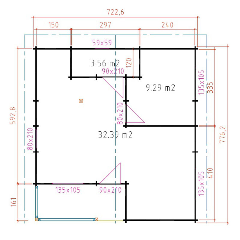 Plano 1 Casa de Madera Marta III