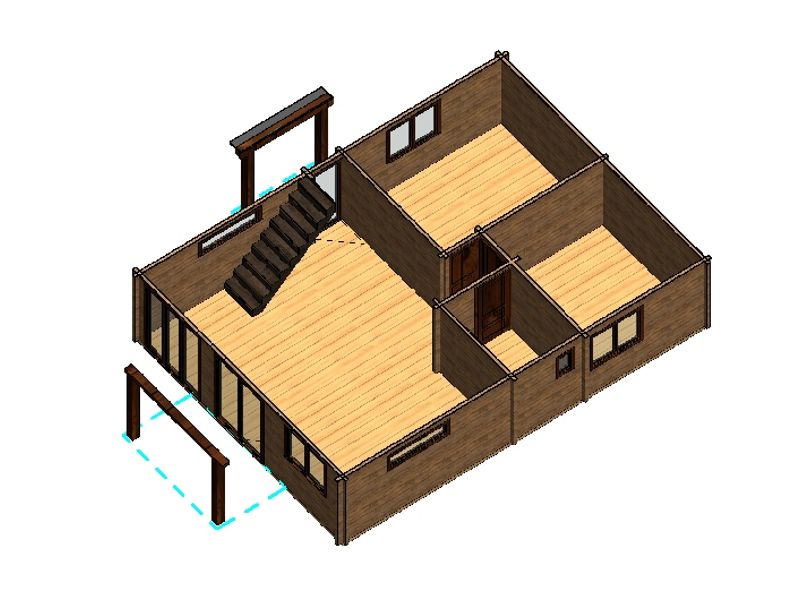 Plano 3 Casa de Madera Mimosa Bolaños