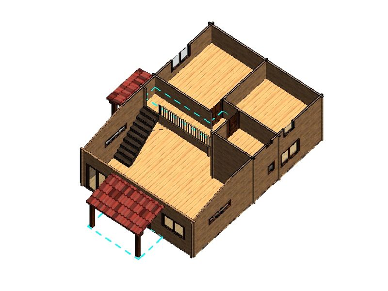 Plano 3 Casa de Madera Mimosa Bolaños