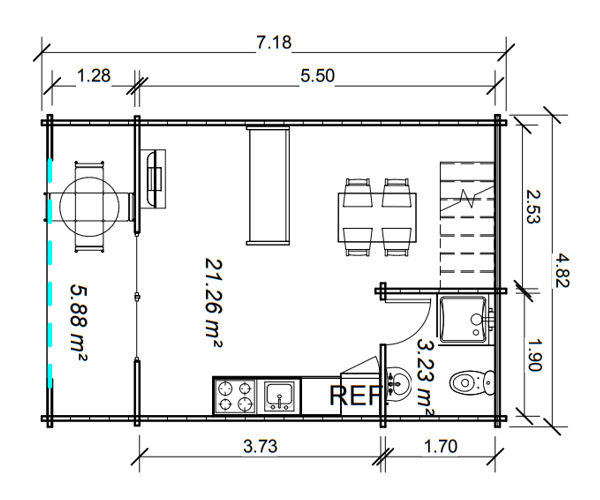 Plano 1 Casa de Madera Nahia