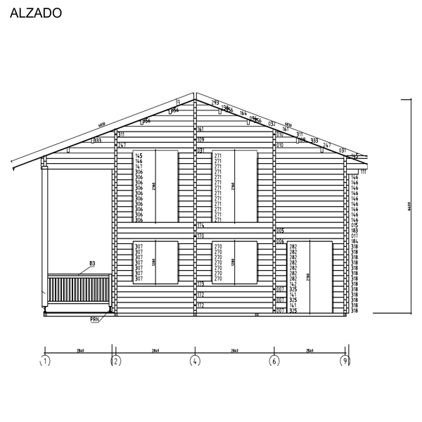 Plano 3 Casa de Madera Páramo