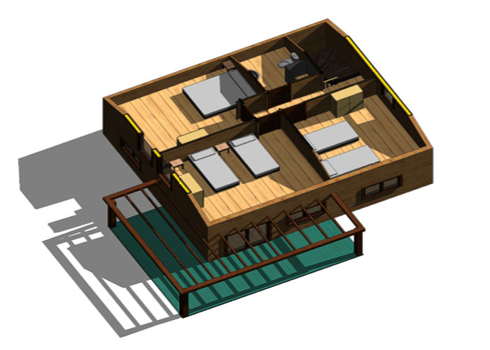 Plano 1 Casa de Madera Paris