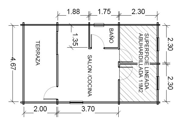 Plano 1 Casa de Madera Primavera