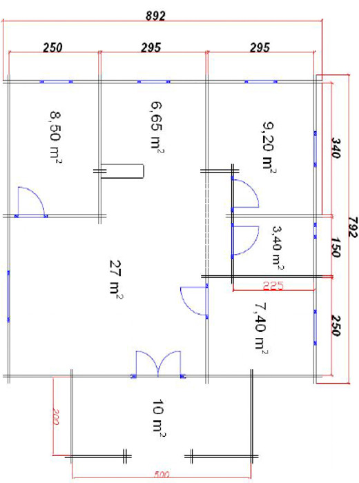 Plano 1 Casa de Madera Rusia