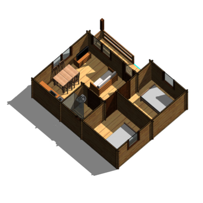 Plano 1 Casa de Madera Sunny