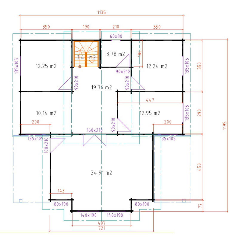 Plano 1 Casa de Madera Tropical