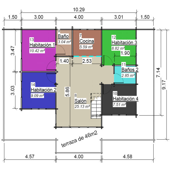 Plano 1 Casa de Madera Valencia