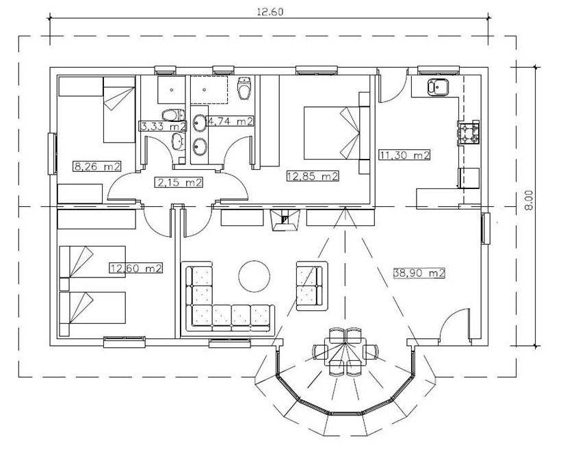 Plano 1 Casa de Madera Vitoria II