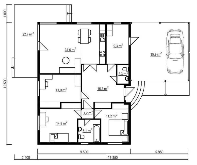 Plano 1 Casa de Madera Zaragoza