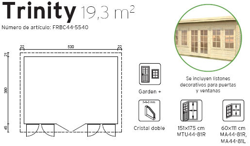 Detalles Casetas Trinity